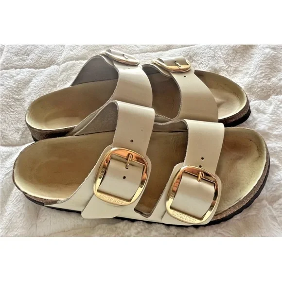Birkenstock Women's Sandals with Gold Buckles - Picture 5 of 10